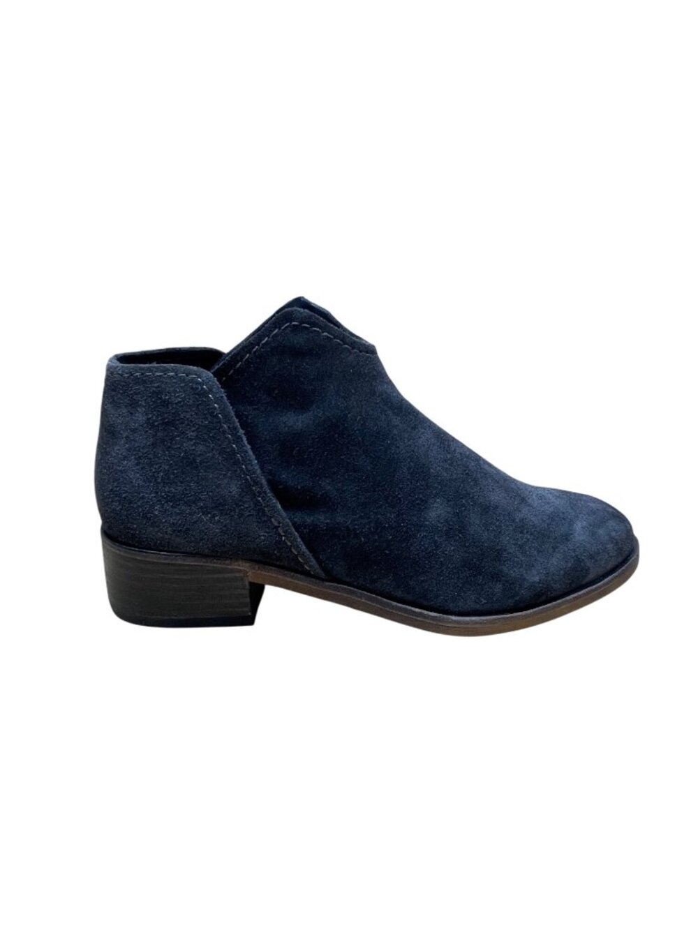 D Vita Women’s Navy Blue Suede Slip-On Western Ankle Booties Size 8.5
